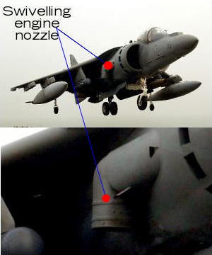 Photo: One alternative to helicopters is the vertical or short takeoff and landing (V/STOL) airplane. The classic example is the Harrier. Instead of a rotor, it uses swivel nozzles to redirect jet exhaust downward for hovering, then rotates them backward for forward flight. It blends helicopter-like vertical ability with the speed of a jet, though at considerable technical cost.